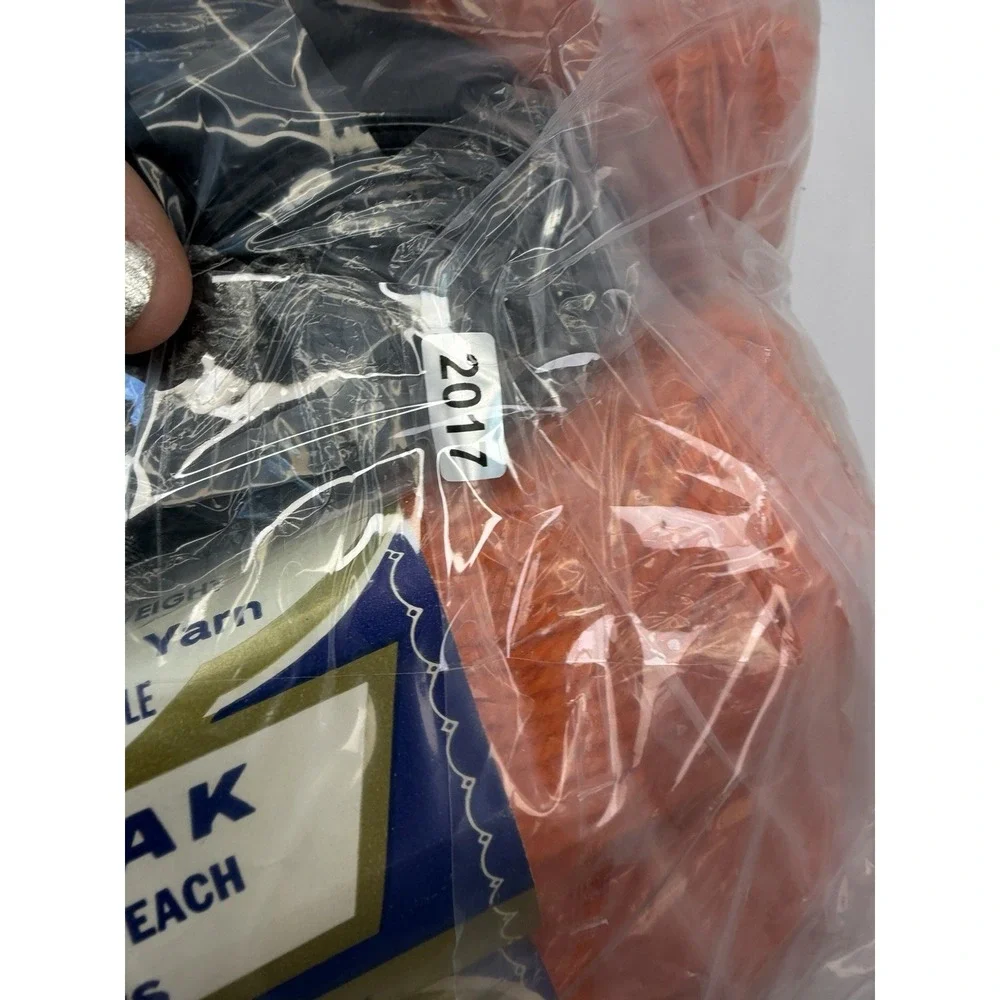 Bear Brand Win-knit Yarn 4 Ply Knitted Worsted Weight Black Orange Halloween Lot